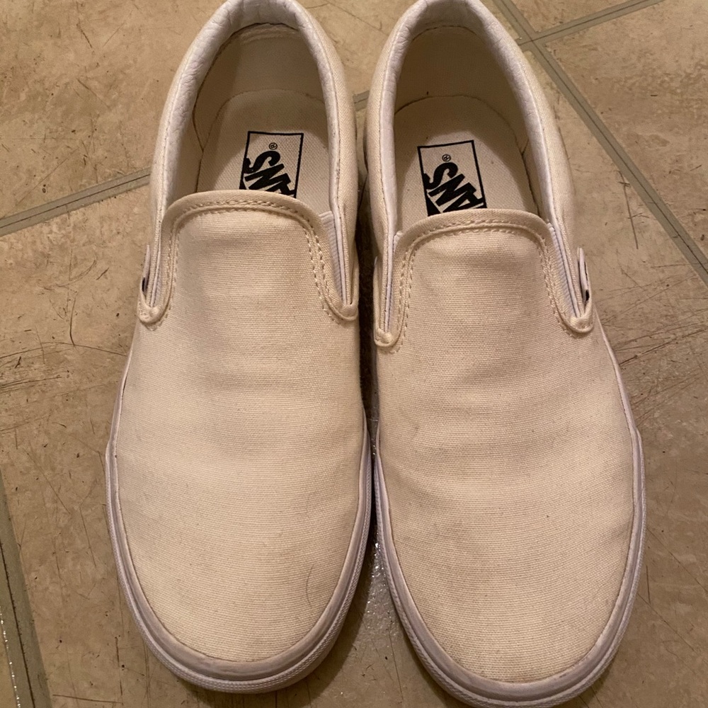 really cute pastel yellow vans